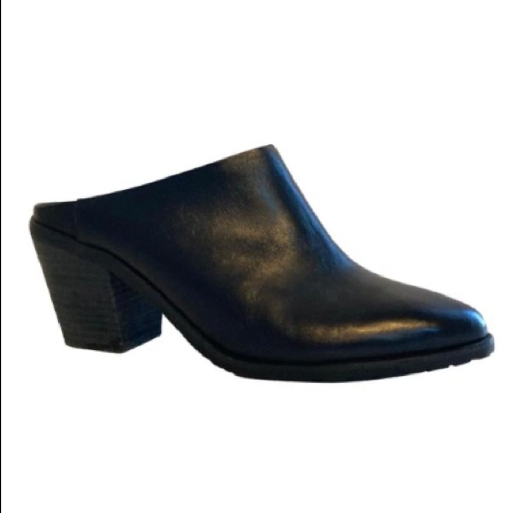 Jipi Japa Block Heel Leather Western Cowboy Mule